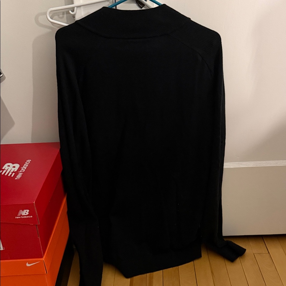RW&CO. Men's Zip-Up Black Sweater - Picture 2 of 3